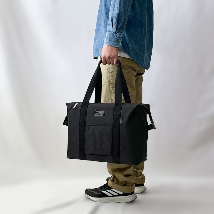 ボストンバッグ 旅行バッグ 1泊 20l 軽量 軽い 折りたたみ 小さめ 黒