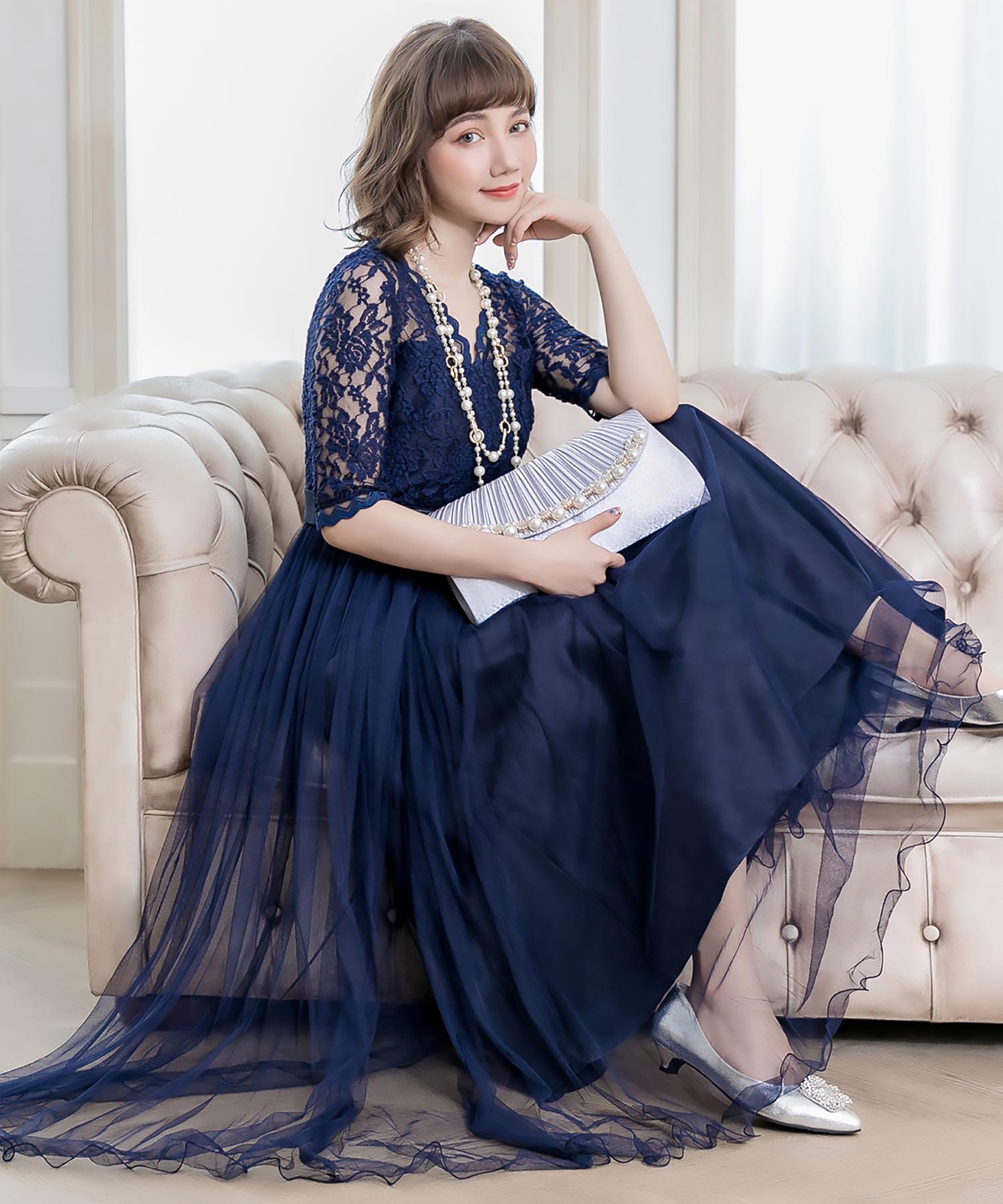 You Color ロングドレス 演奏会 パーティードレス 結婚式 ドレス 成人