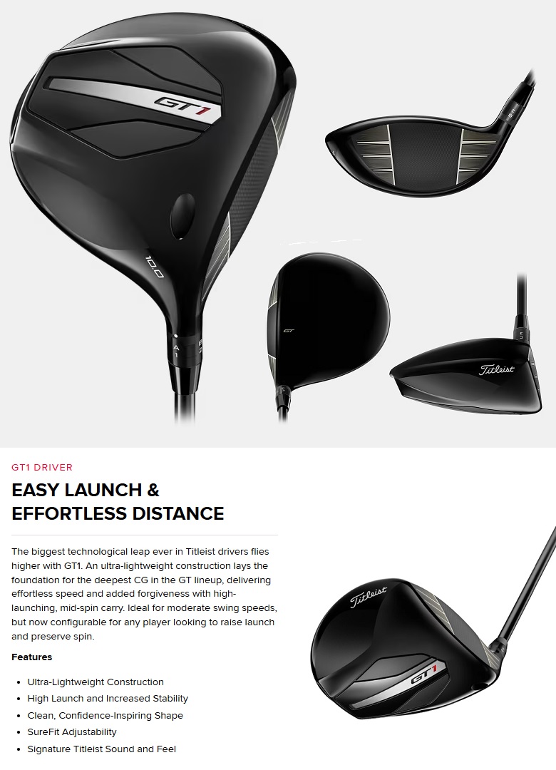 Titleist（タイトリスト） (レフティモデル) Titleist GT1 Driver GT1