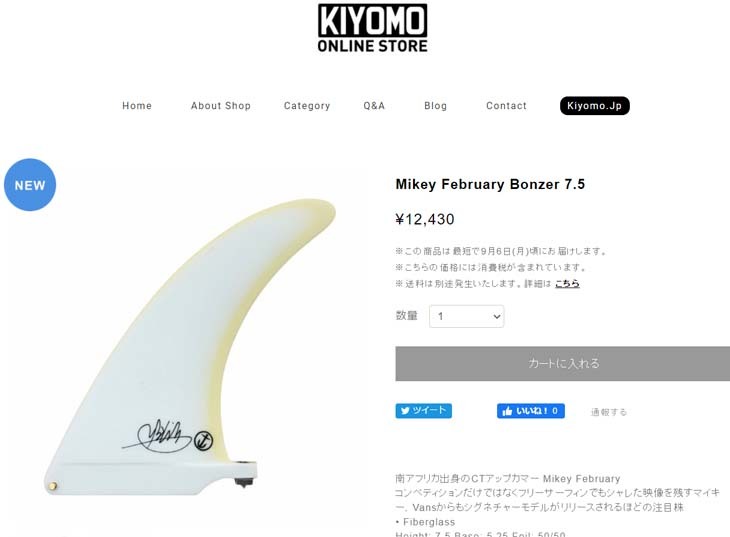CAPTAIN FIN（キャプテンフィン） フィン Mikey February Bonzer 7.5