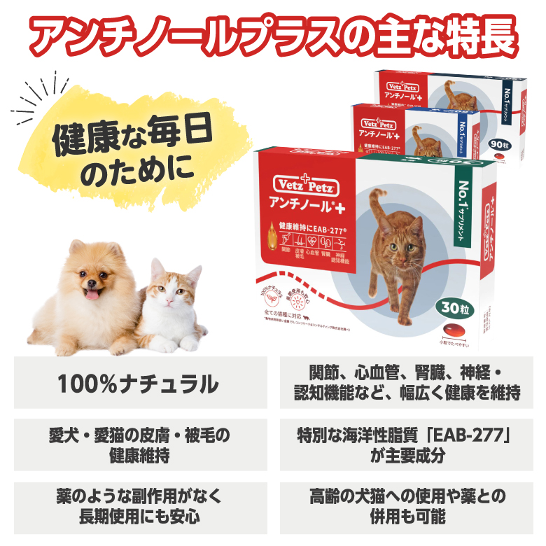 アンチノール プラス 猫用サプリメント 90粒 : セラフィーネット Yahoo