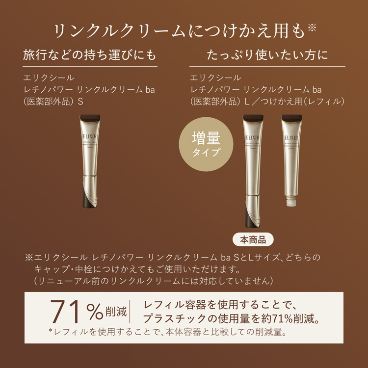 ELIXIR レチノールパワー リンクルクリームba 本体S +Lレフィルセット