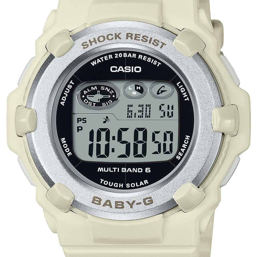 BABY-G 電波ソーラー デジタル 薄型 ラウンドフェイス BGR-3003NC-7JF