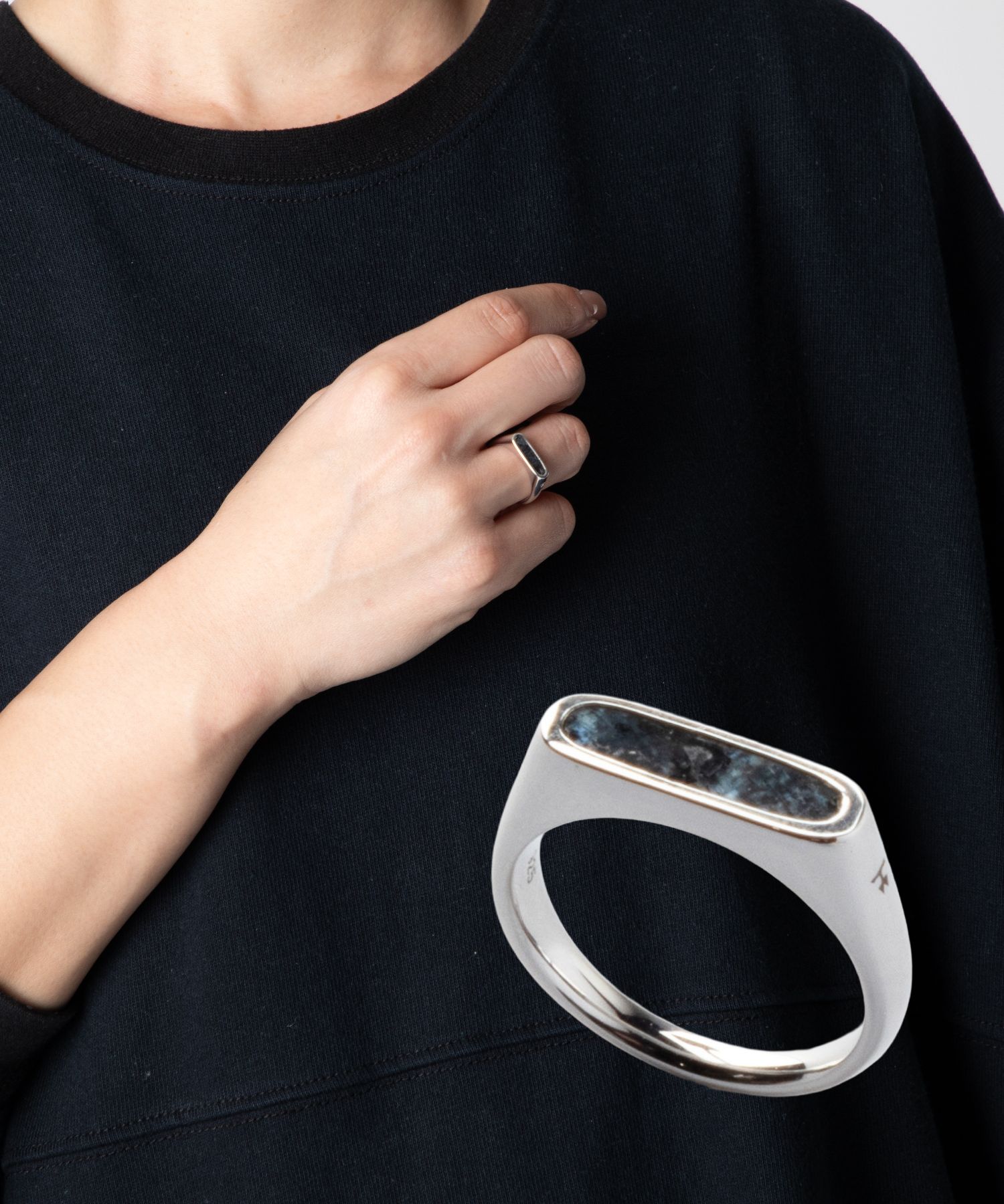 TOM WOOD（トムウッド） TOM WOOD MARIO RING LARVIKITE マリオ リング