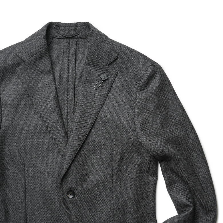 LARDINI（ラルディーニ） アンコンジャケット ウール ホップサック