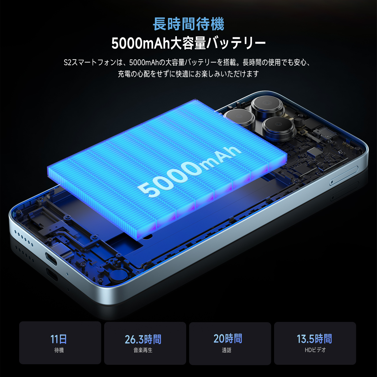 FOSSiBOT 4G対応 Android スマホ S2 SIMフリー 本体 14 8GB 128GB 軽量
