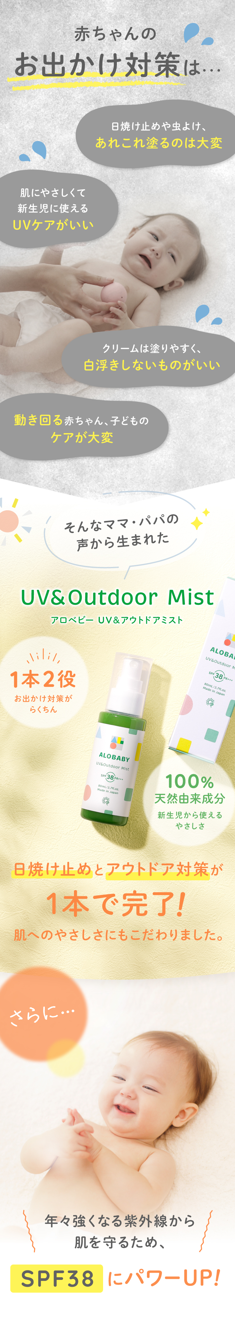 ALOBABY（アロベビー） ☆SPFがパワーUP☆アロベビー 日焼け止め UV