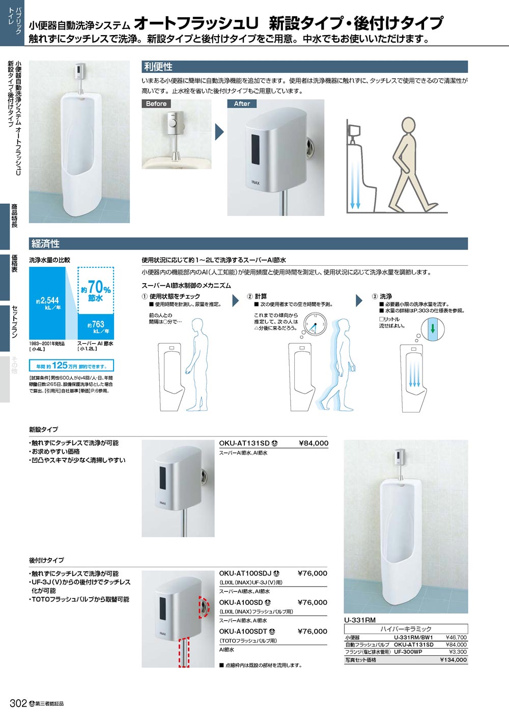 LIXIL（リクシル） 【OKU-A100SD】 小便器自動洗浄装置 流せるもんU