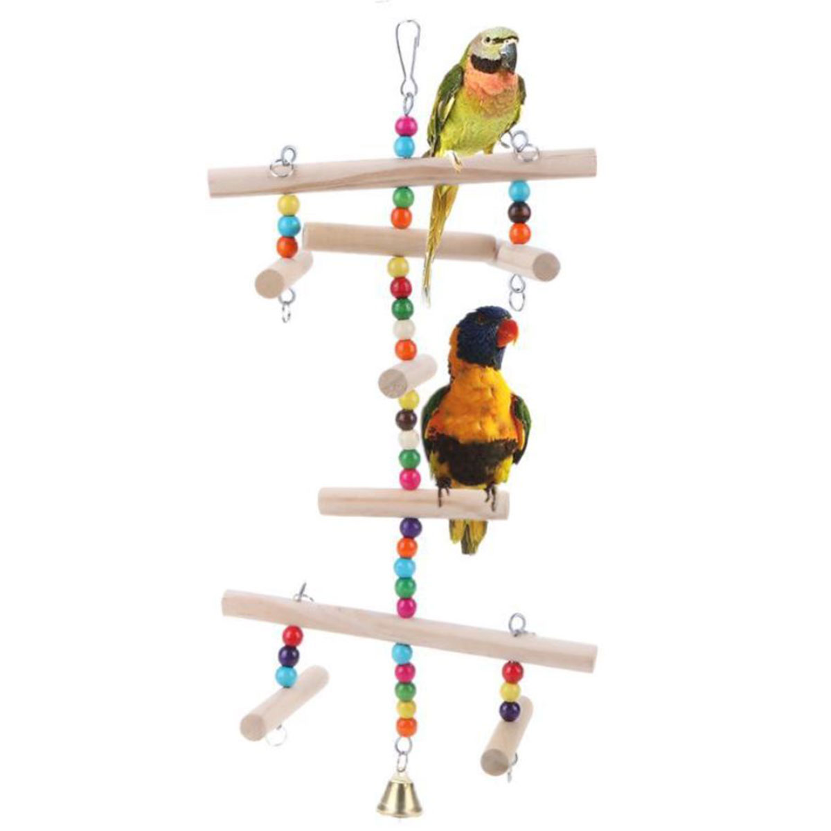 インコ おもちゃ 吊り下げ ボール 小鳥 止まり木 木製 鳥 玩具