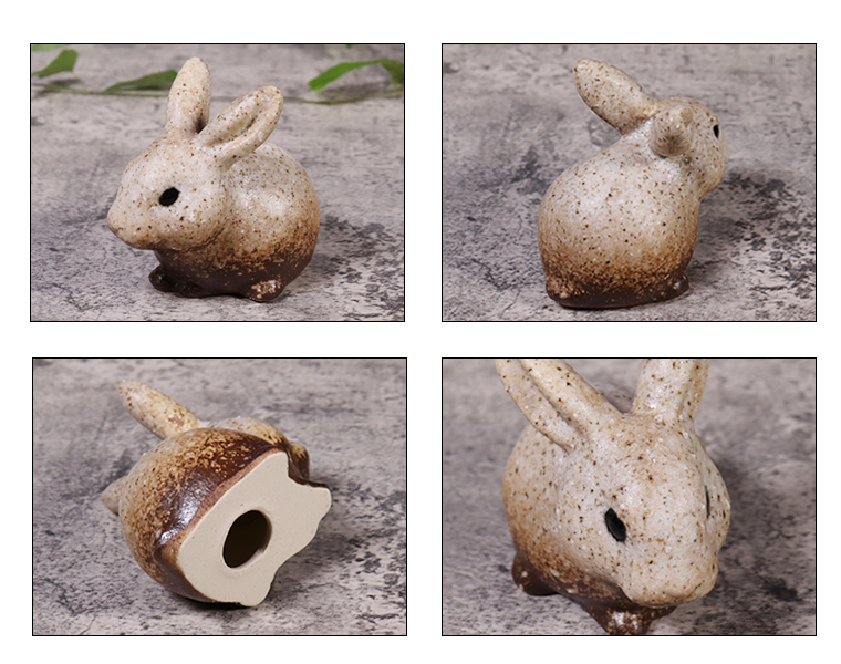 信楽焼 うさぎ 置物 玄関 かわいい 陶器 ウサギ 兎 縁起物 焼き物
