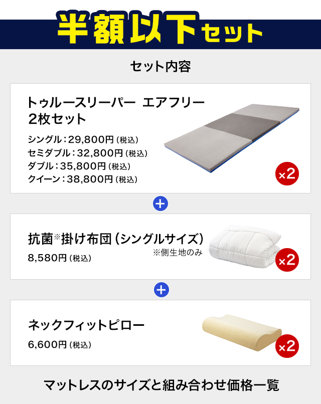 新品未使用 トゥルースリーパー エアフリー ダブルサイズ厚さ50mm 4