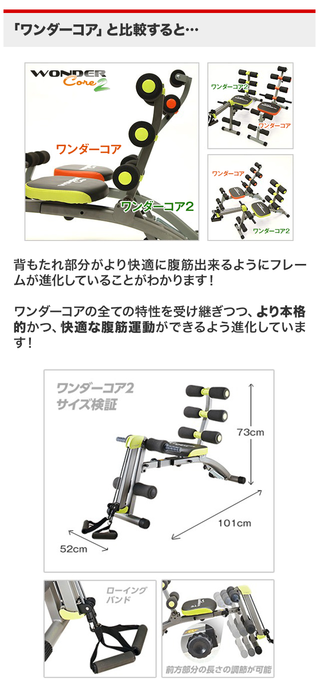 ショップジャパン（Shop Japan） ワンダーコア2 公式 正規品 腹筋
