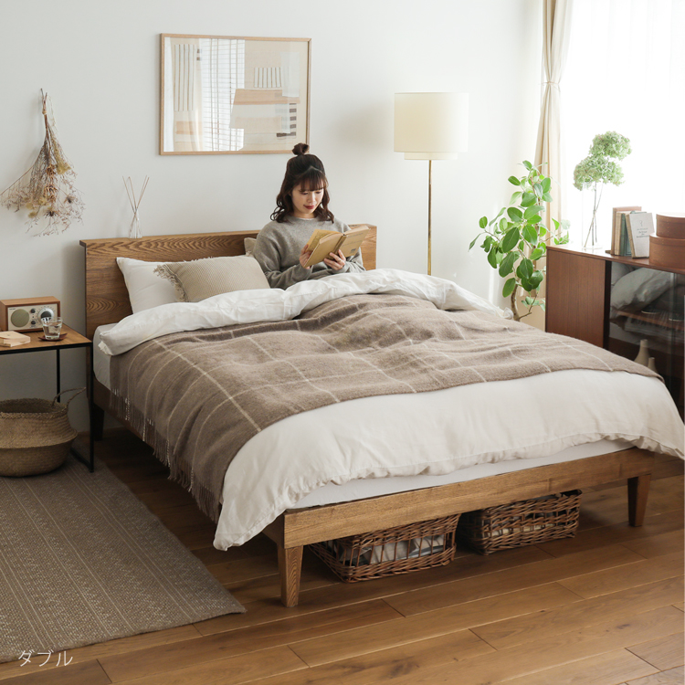 ベッド folk／BR シングルサイズ フレームのみ 寝具 木製 ヴィンテージ