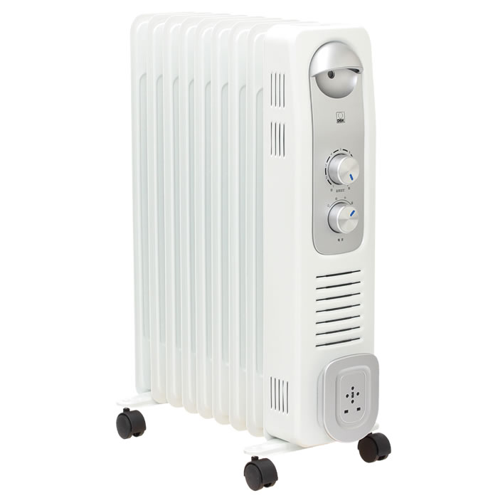DBK オイルヒーター ハンガー付モデル DRC131 ホワイト【送料無料