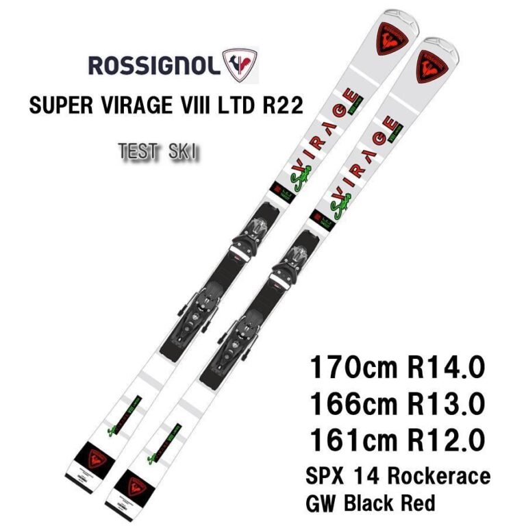 25 ROSSIGNOL ロシニョール TEST SKI SUPER VIRAGE VIII LTD R22 + SPX