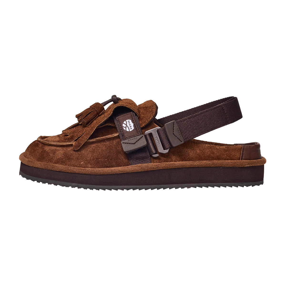 SHAKA キルトタッセル付きミュールサンダルMOC MULE TASSEL SUEDE