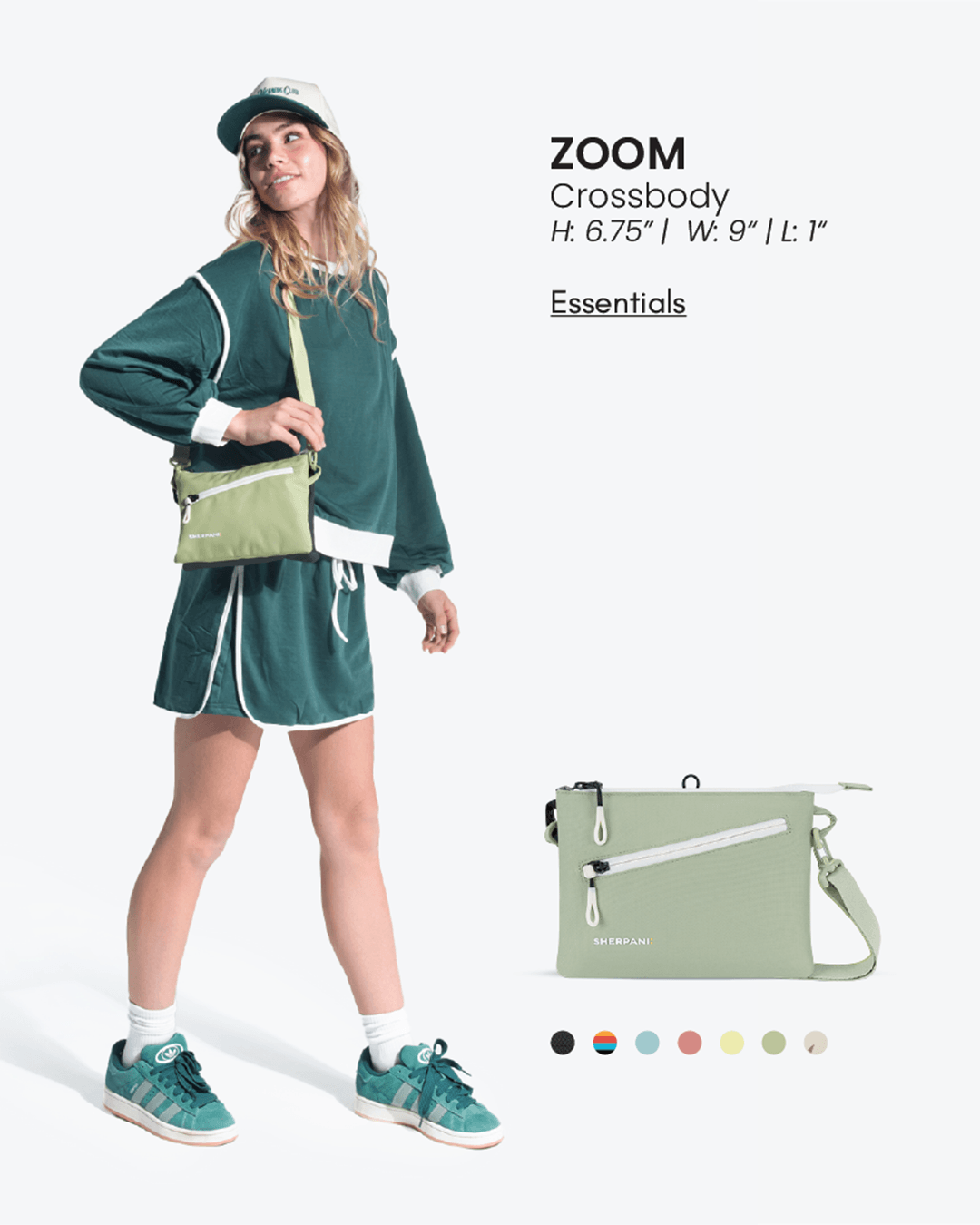 Zoom | Sleek Dual Pouch Crossbody Bag for Women | Sherpani