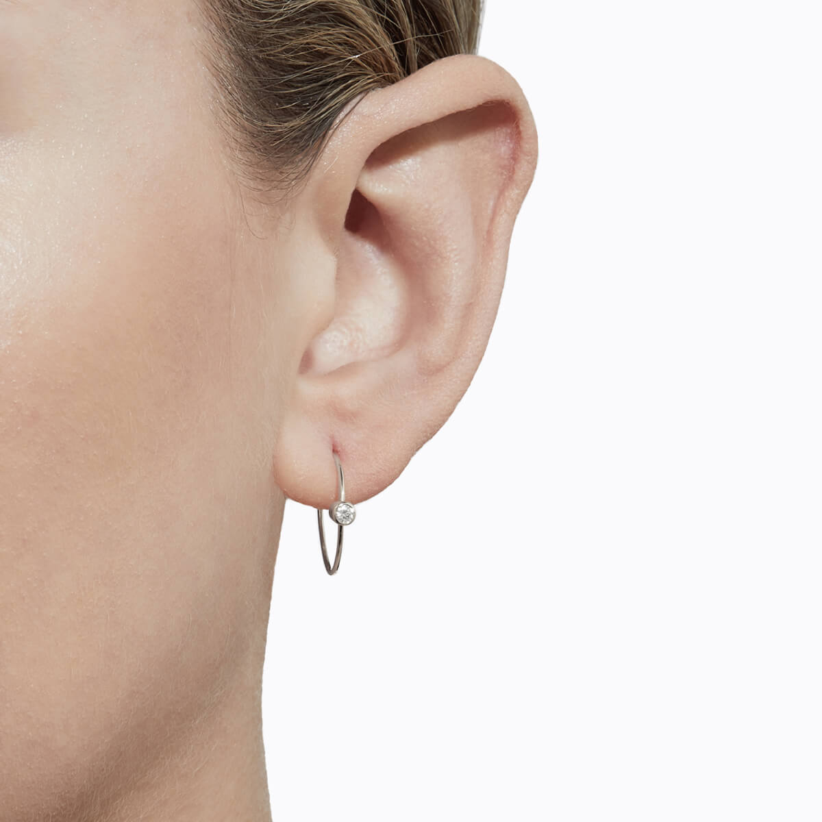 One-Stone Hoop Pierce 02 - SHIHARA