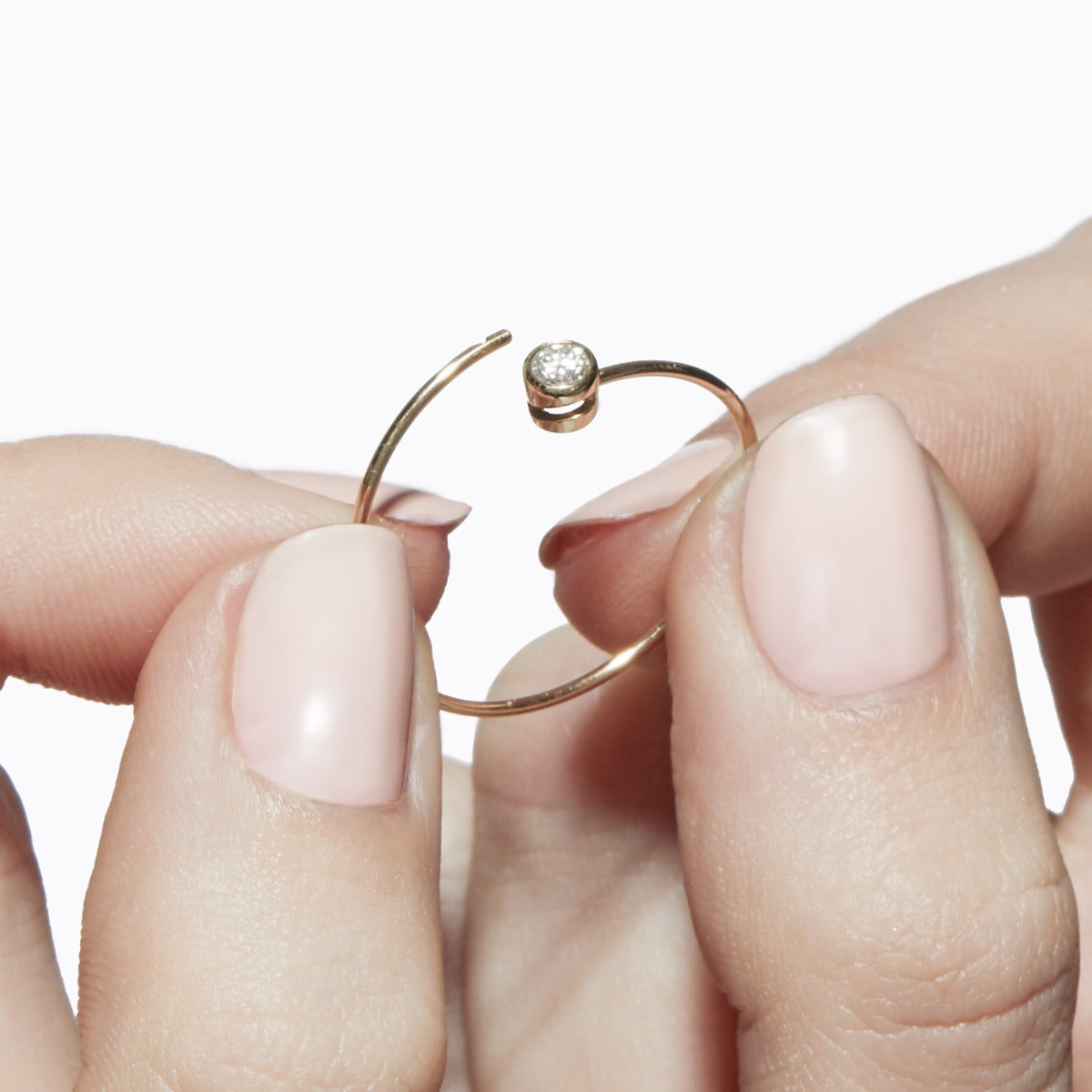 One-Stone Hoop Pierce 03 - SHIHARA