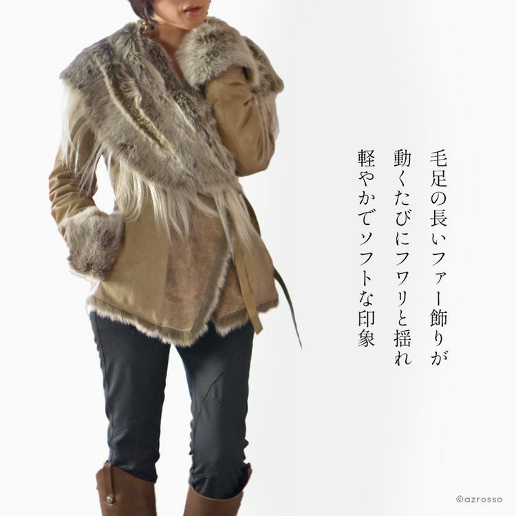 SAGA IBANEZ サガ・イバニェス ムートンコート/レディース/COBAIN