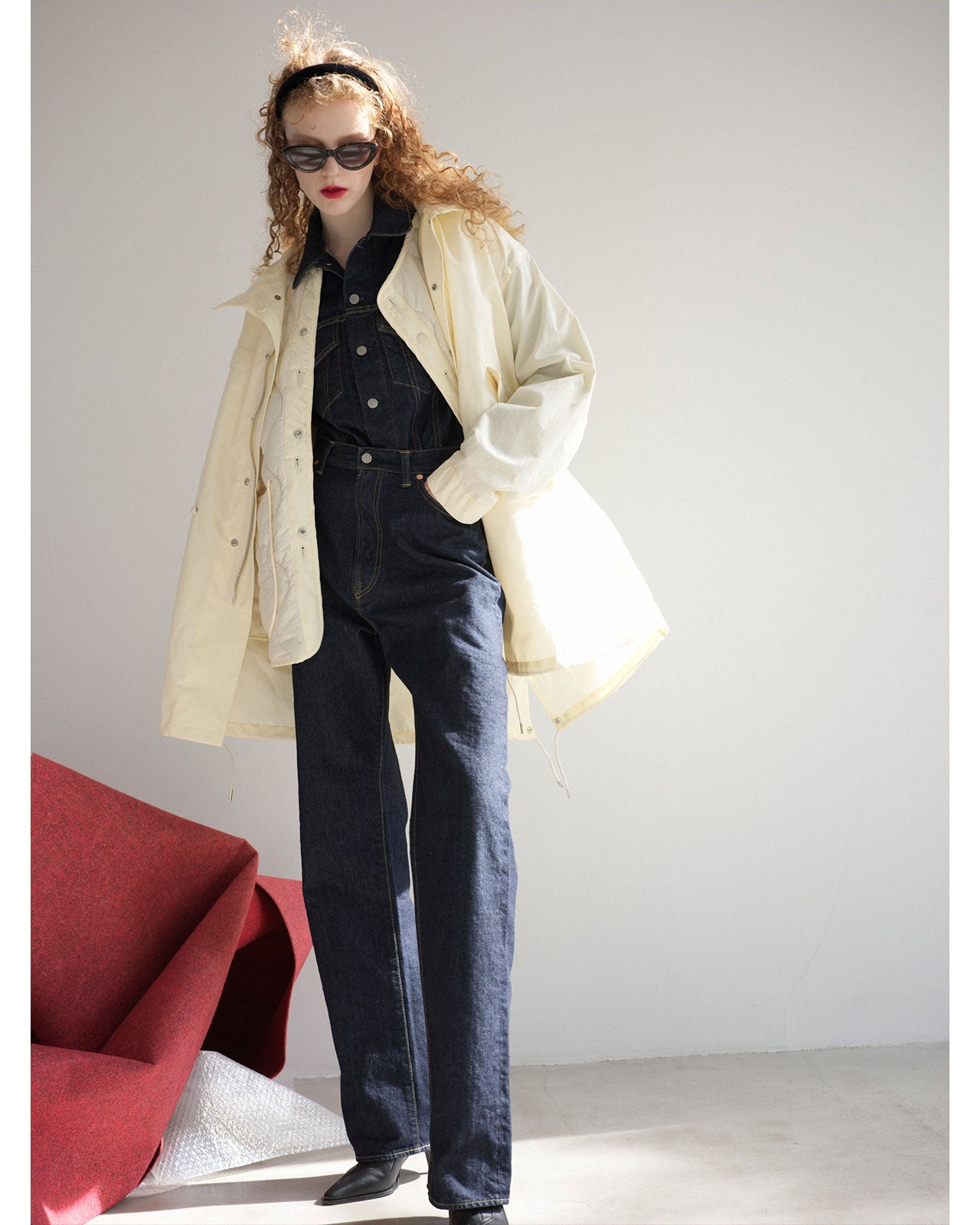 Shinzone（シンゾーン）】DENIM JACKET(NAVY) デニムジャケット Gジャン