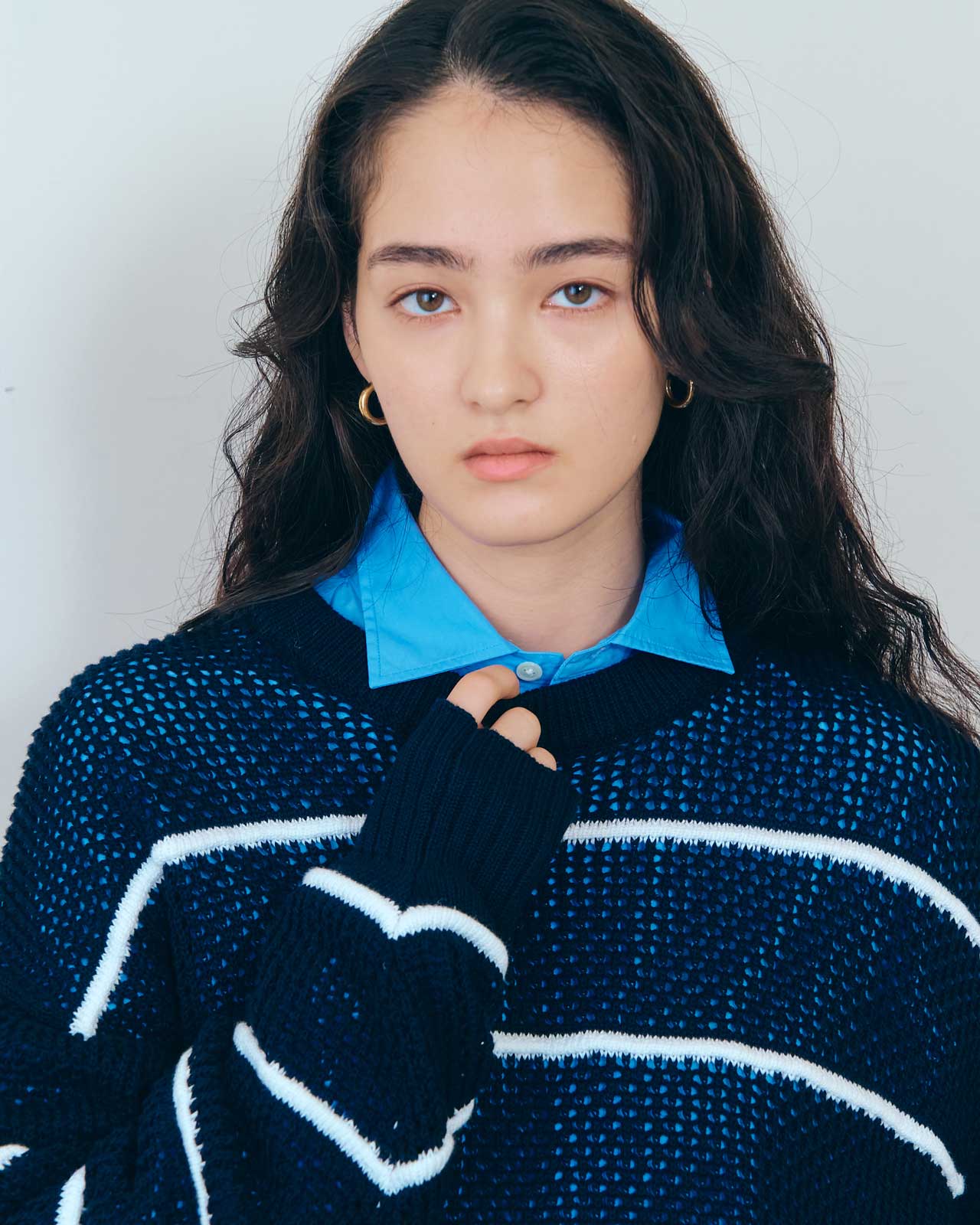 C/LI MESH STRIPED KNIT – Shinzone