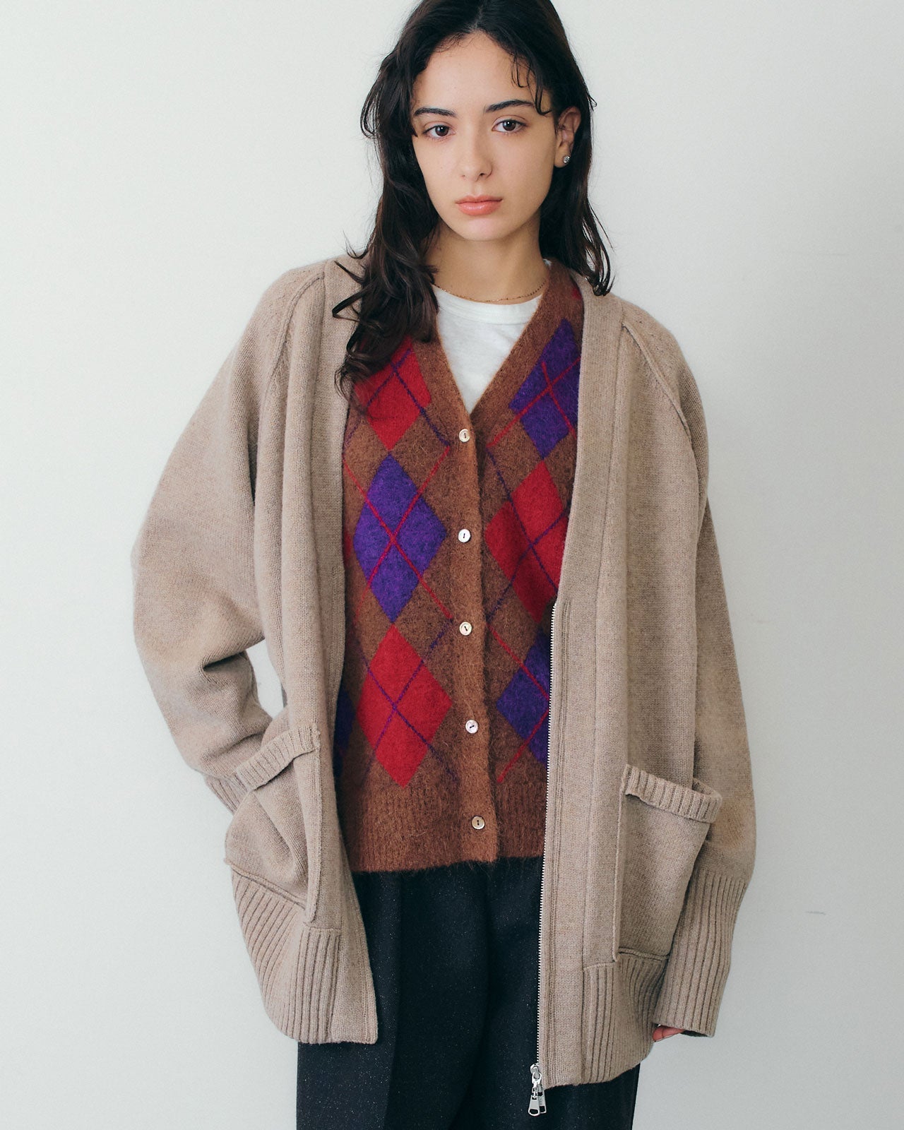 ARGYLE KNIT VEST – Shinzone