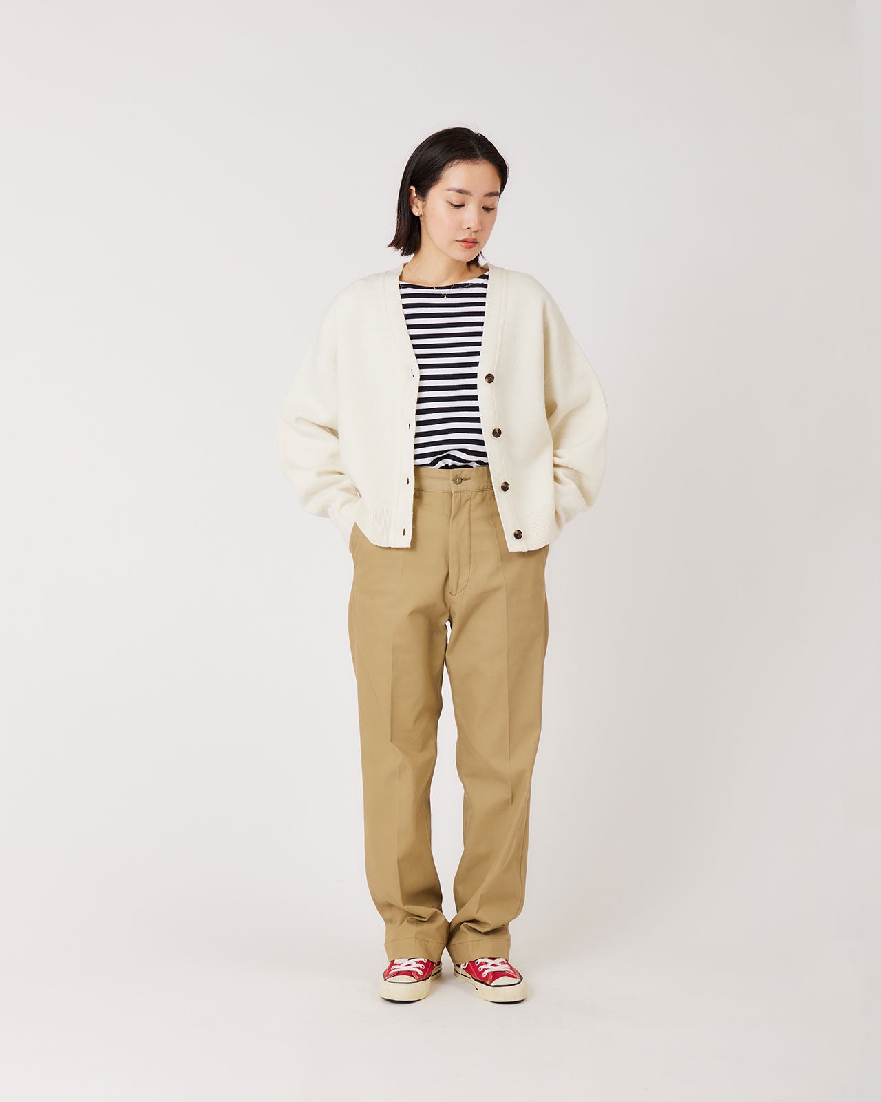 Shinzone（シンゾーン）】 WASHED HIGH WAIST CHINO 定番チノパンツ