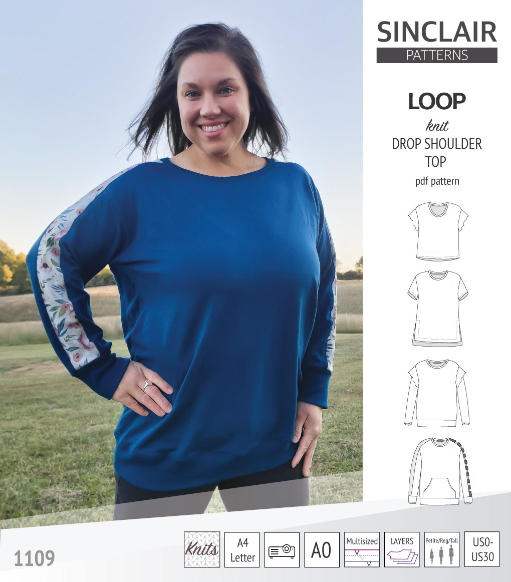 Loop drop shoulder knit top (PDF) – Sinclair Patterns