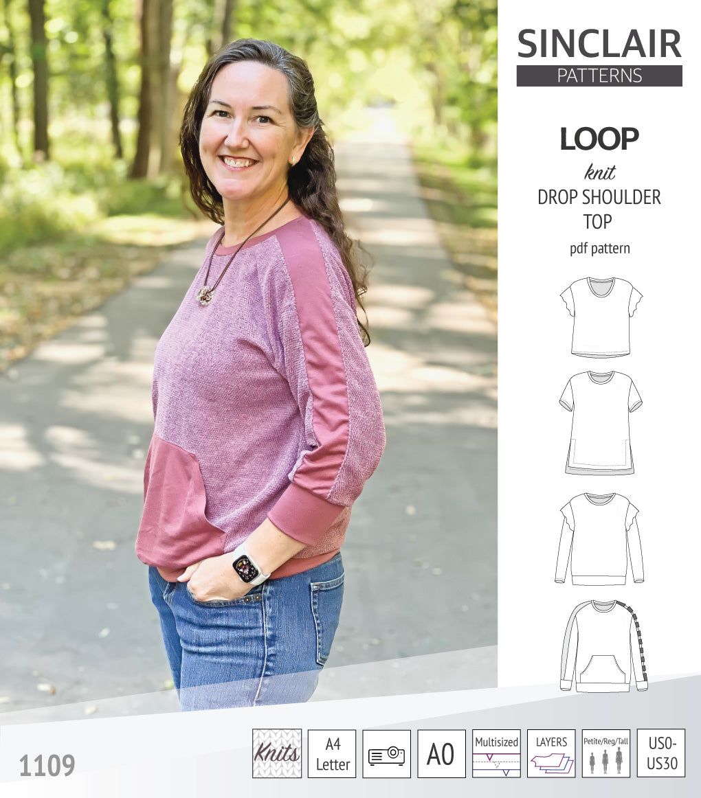Loop drop shoulder knit top (PDF) – Sinclair Patterns