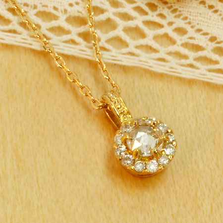 K18 K10 クラシカル ローズカットダイヤネックレス N00163 – SISTINA