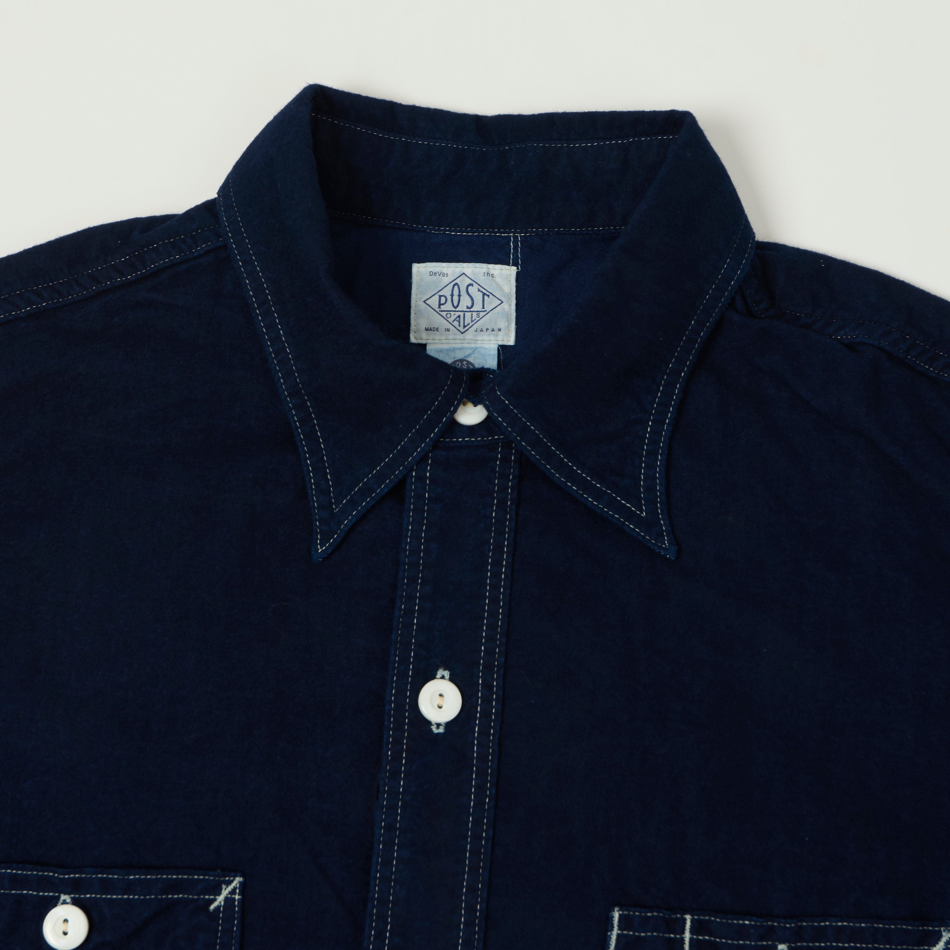 Post Overalls 'St Louis' Light Moleskin Work Shirt - Indigo – SON