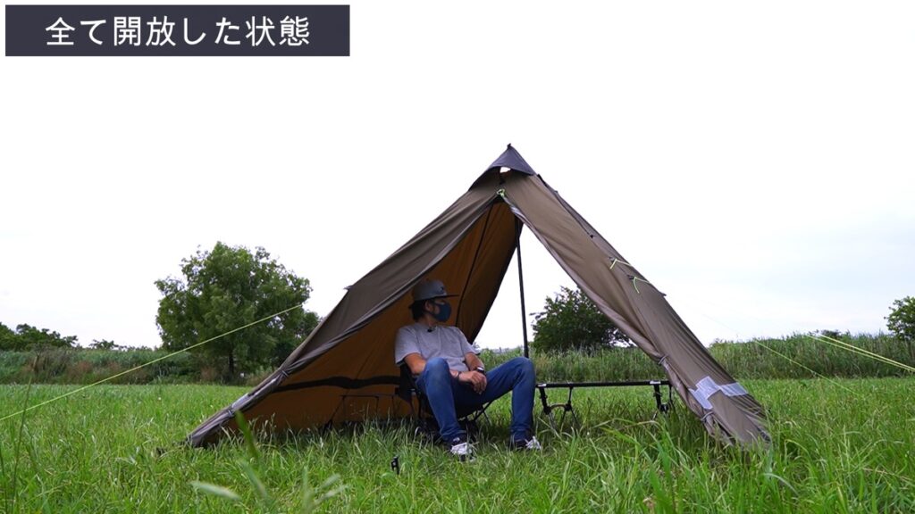 ソロキャンプに丁度良いサイズで薪ストーブも使えるテント_YOKA Tipi_4