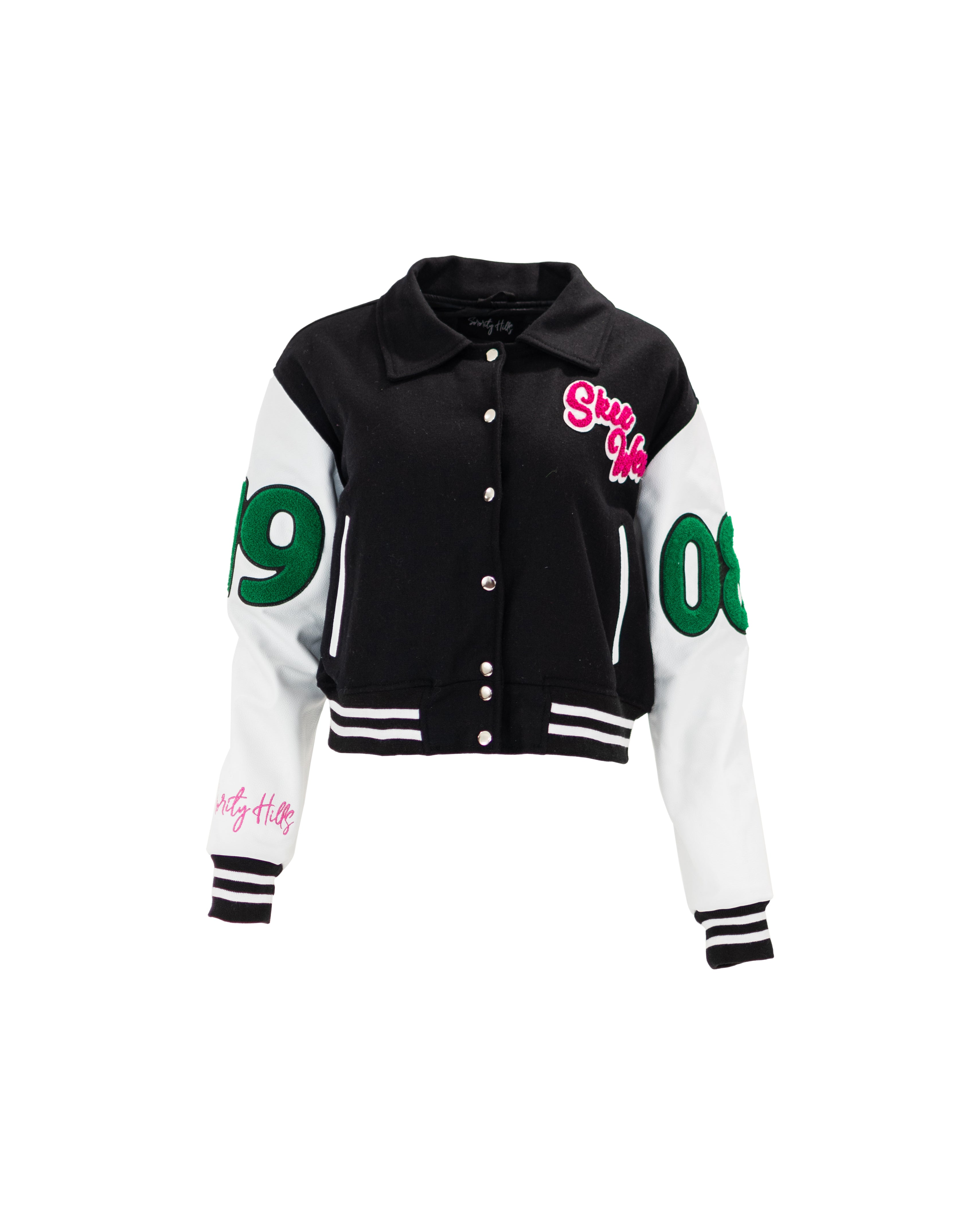 Opposites Attract Crop Varsity Jacket – Sorority Hills