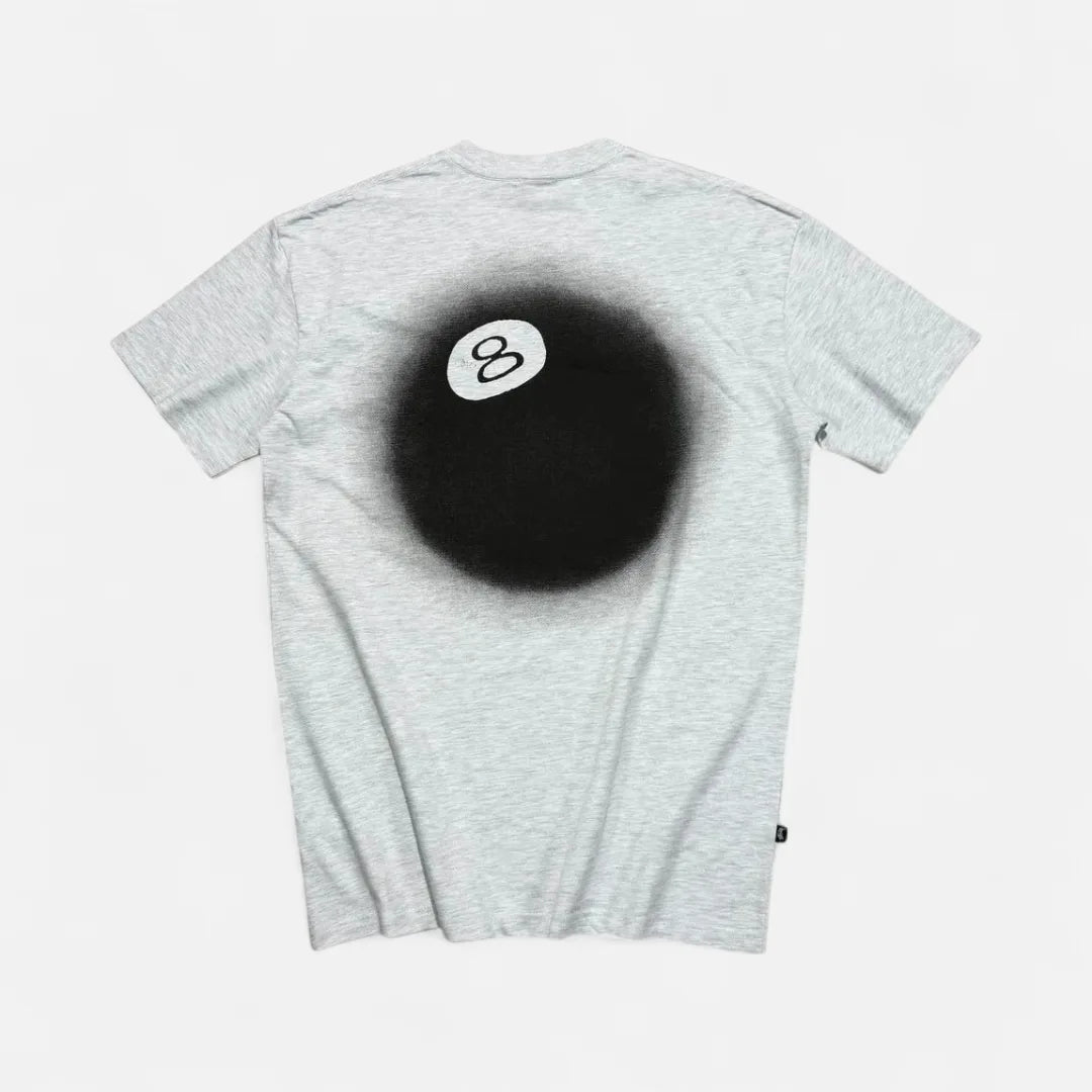 Stüssy Grey Stüssy 8-Ball T-shirt – SourcedBySab