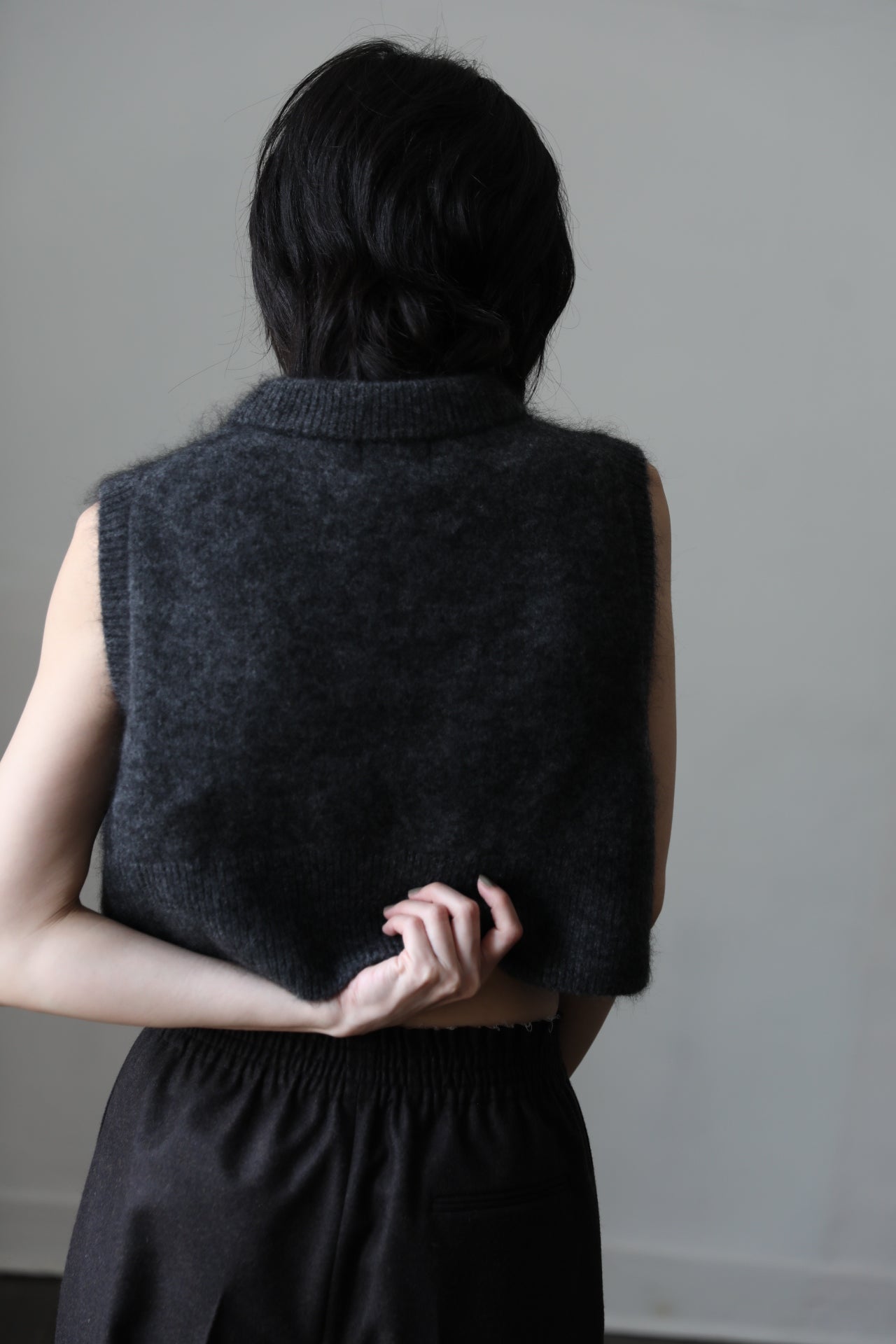 Minimal mohair vest(GRAY) – soyy.online