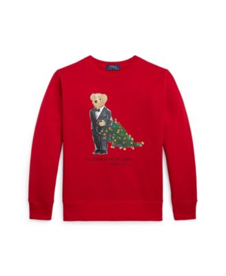 Polo Ralph Lauren Big Boys Polo Bear Fleece Sweatshirt - Macy's