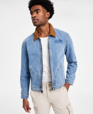 Sun + Stone Men's Goldrush Regular-Fit Full-Zip Trucker Jacket