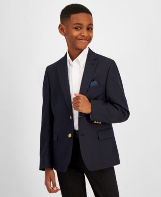 B By Brooks Brothers Big Boys Classic Stretch Suit Blazer Jacket