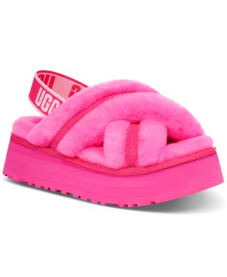 UGG® Disco Open-Toe Slip-On Platform Cross Slide - Macy's