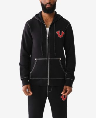 True Religion Men's Big T Cross Stitch Zip Up Hoodie - Macy's