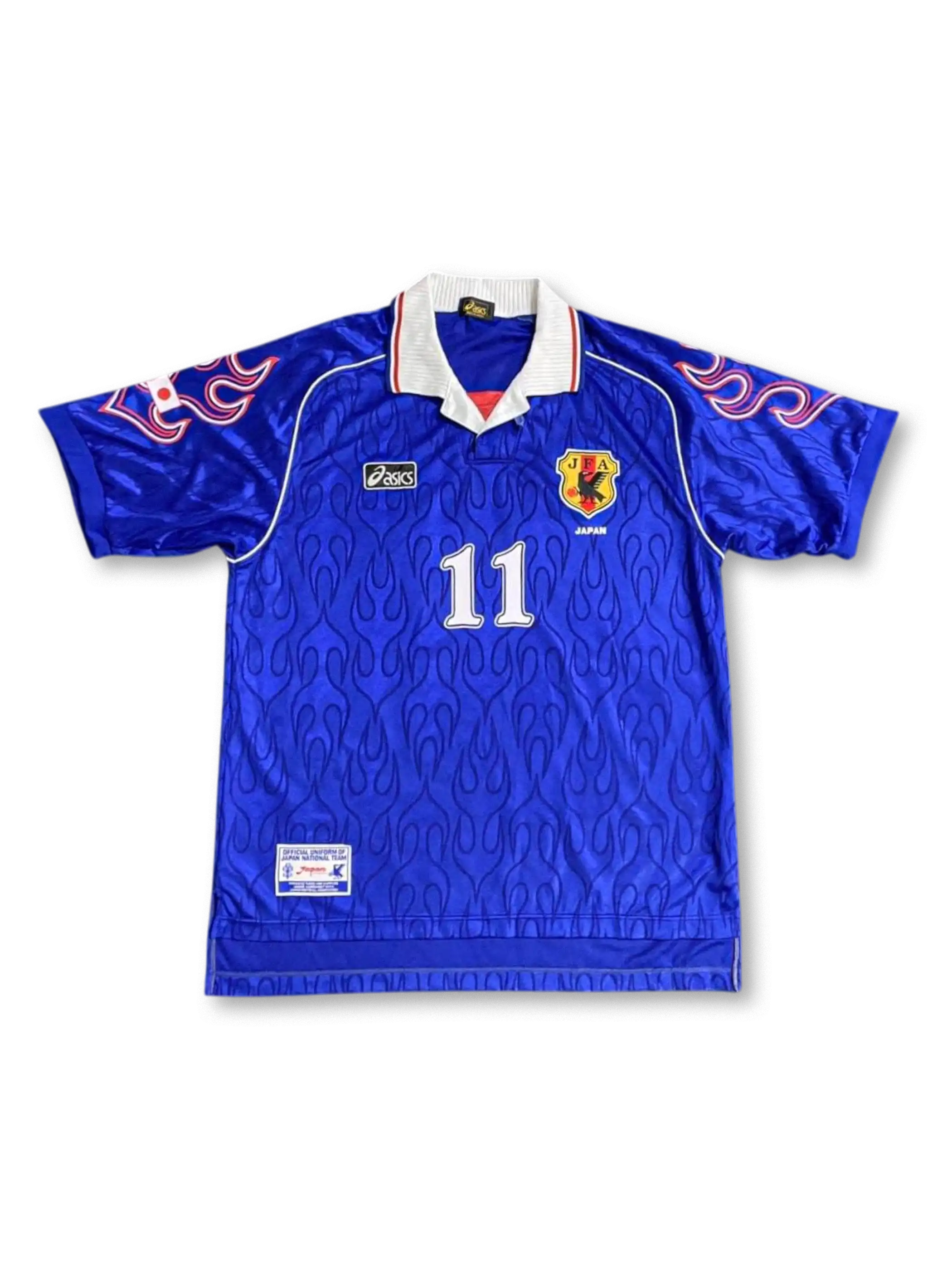 日本代表 1998 ホーム 炎 ユニフォーム 三浦知良 アシックス正規品О