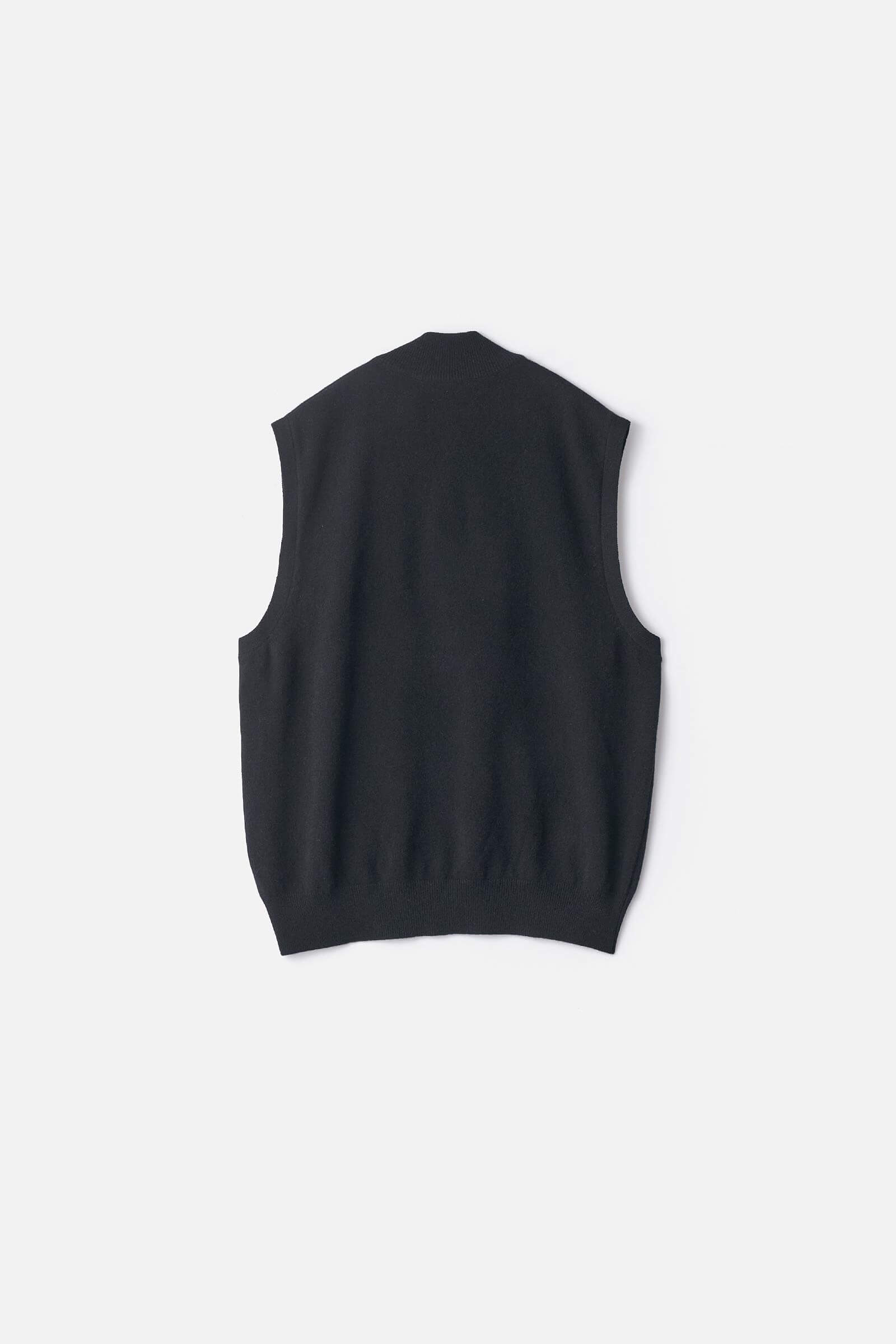 EXTRA FINE WOOL KNIT HALF ZIP VEST – ssstein