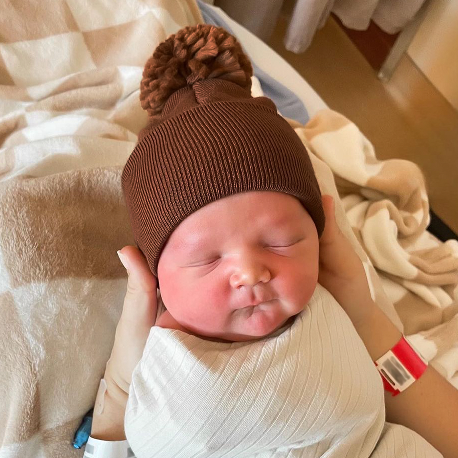Baby's First Hat®, Sandalwood Pom – SpearmintLOVE