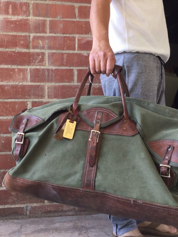 送料無料≪ビンテージ雑貨≫【ORVIS キャンバス×レザーボストンバッグ