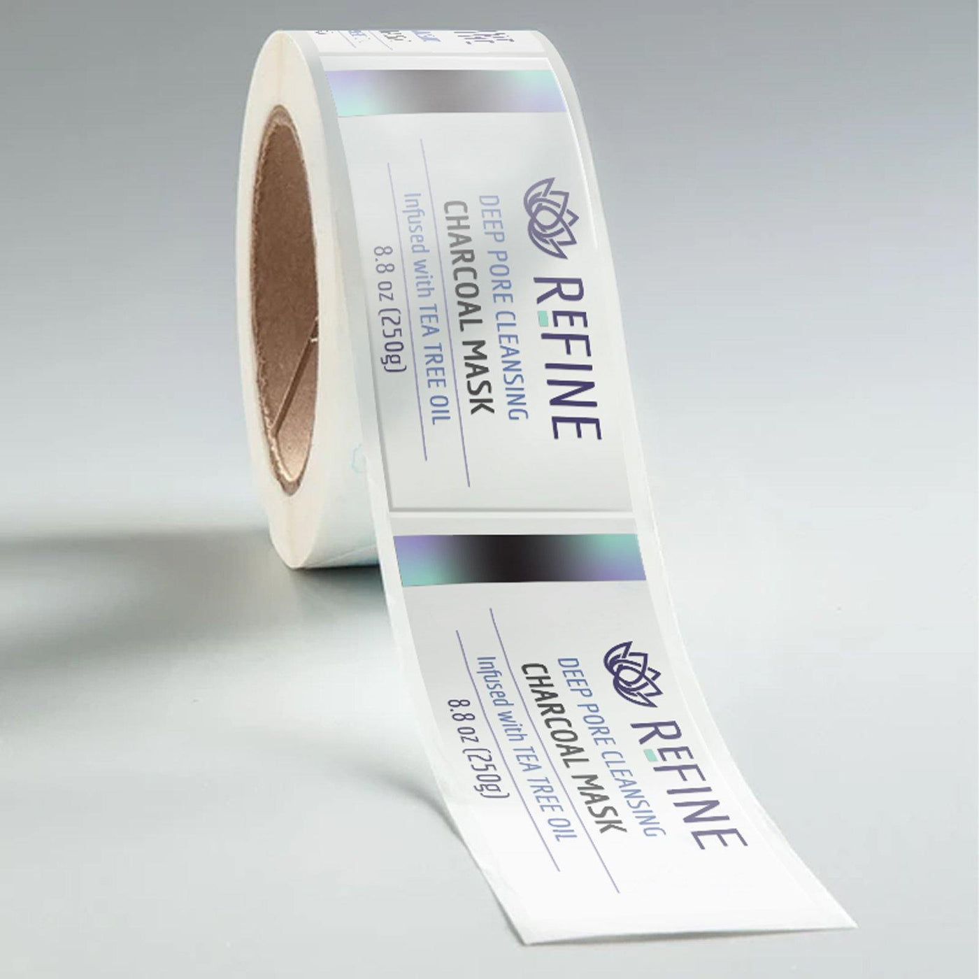 Clear Rectangle Waterproof Cosmetic Labels | Stomp Stickers