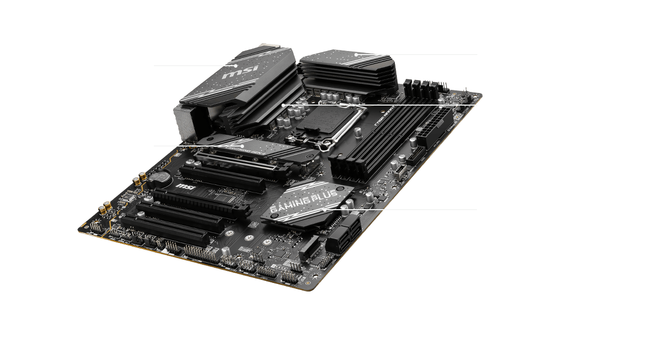 MSI B760 GAMING PLUS WIFI, ATX - Intel 13th/12th Gen - 12 Phases