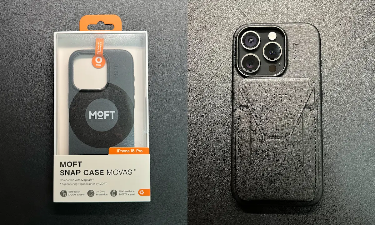iPhone15Pro】MagSafe対応の大人なレザースマホケース（MOFT）