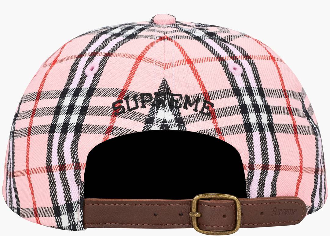 Supreme Burberry Denim 6-Panel Pink | Hype Clothinga