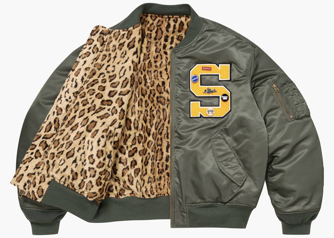 Supreme GOODENOUGH Reversible MA-1 Olive | Hype Clothinga